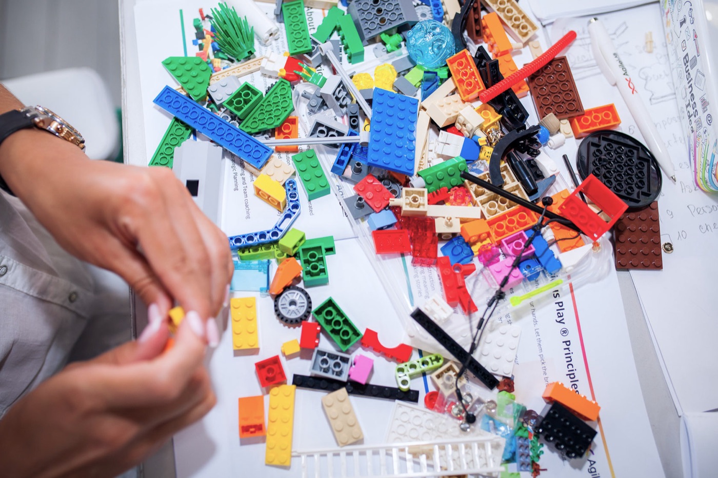 Lego Serious Play materials during training